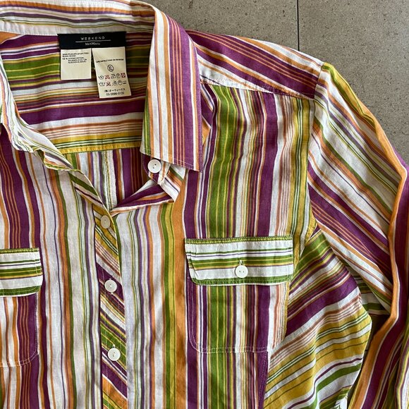 Weekend Max Mara Multicolor Striped Blouse - Picture 3 of 9